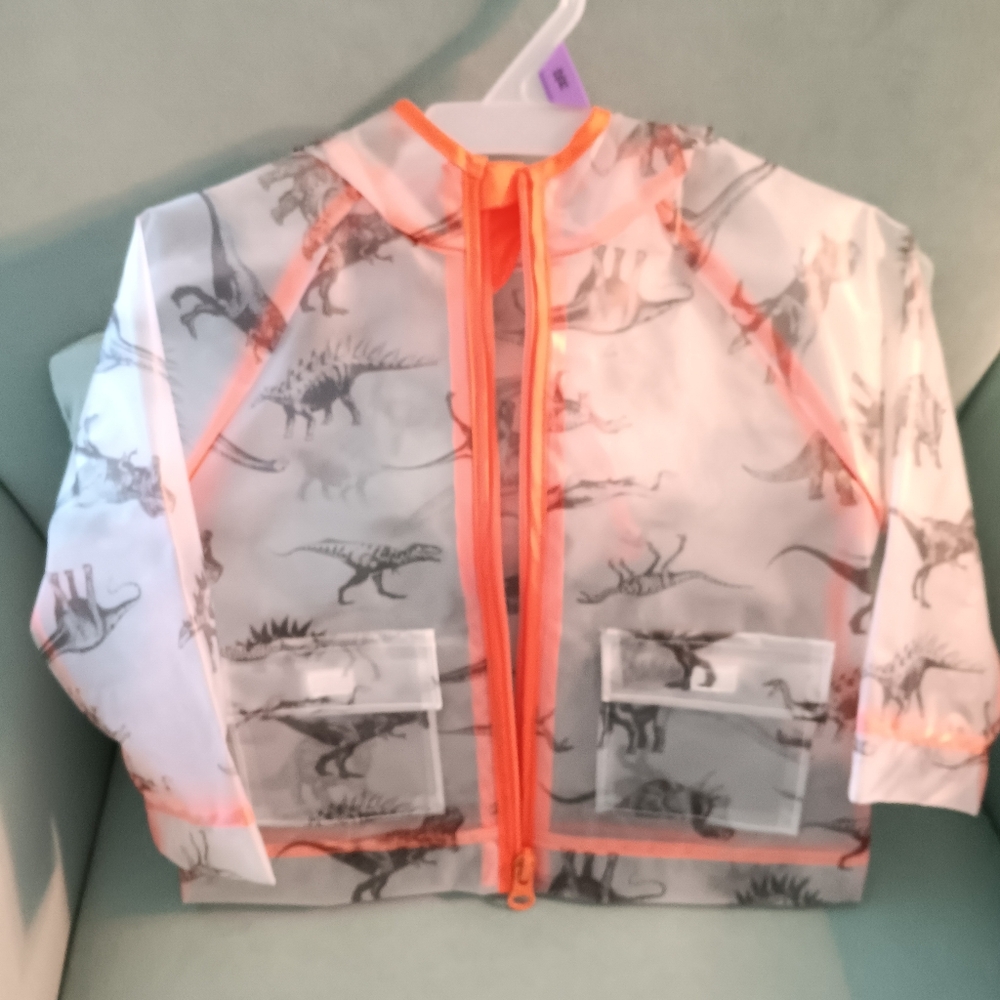 NWOT Dinosaur Raincoat 12M